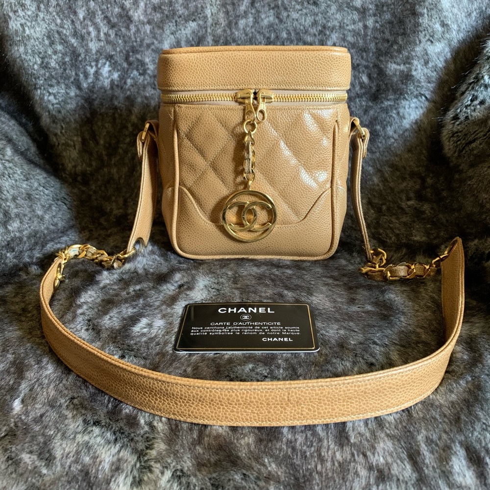 Authentic Vintage CHANEL Vanity Box Crossbody Bag